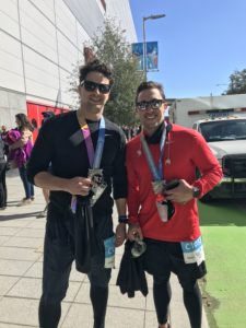 Dr. Simon and Dr. Price following 2018 Houston Marathon